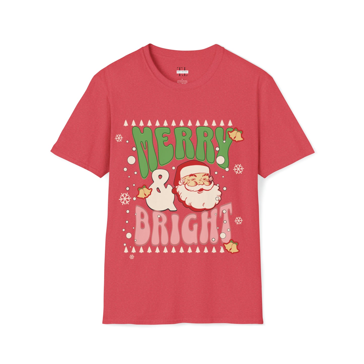 Bright Santa Holiday T Shirt