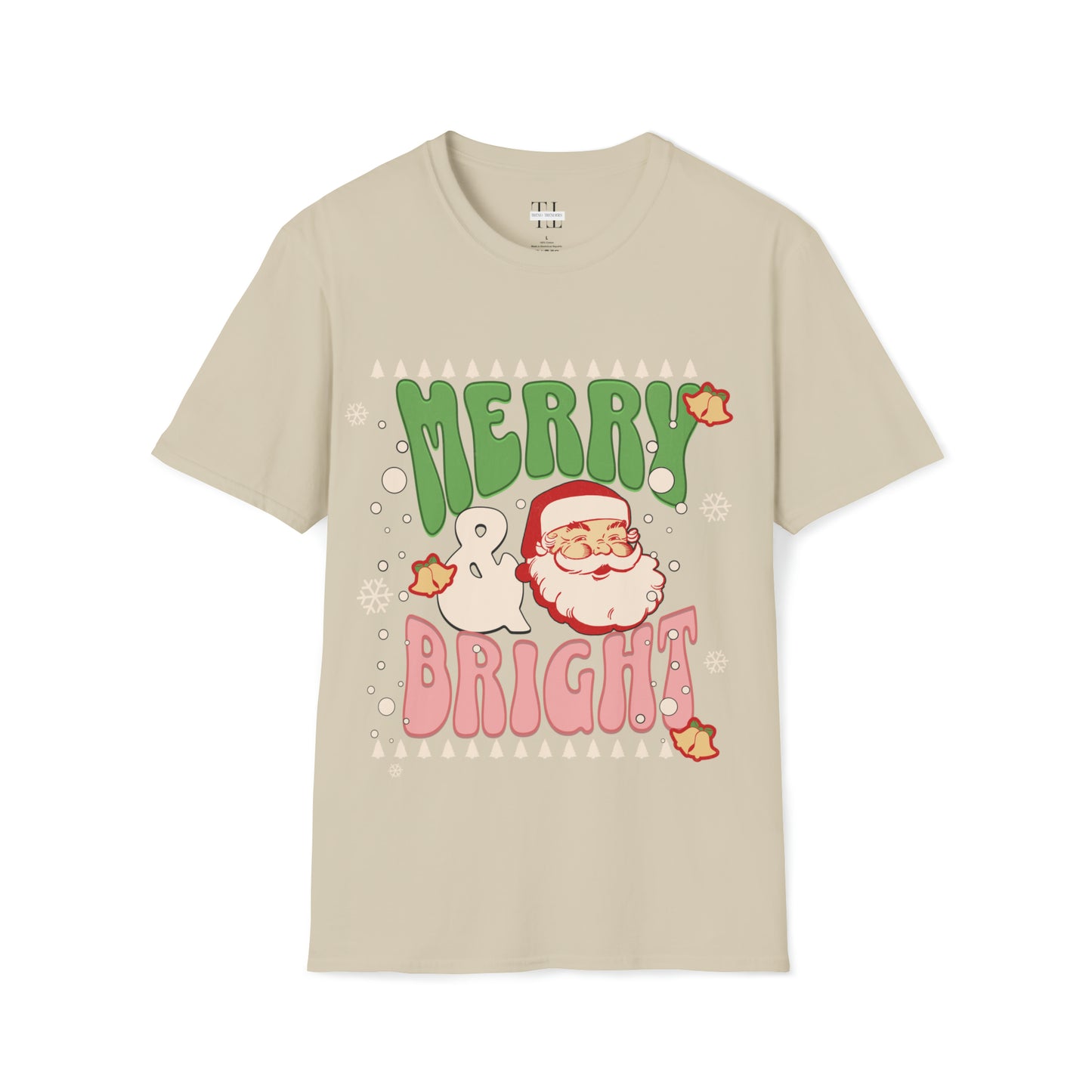 Bright Santa Holiday T Shirt