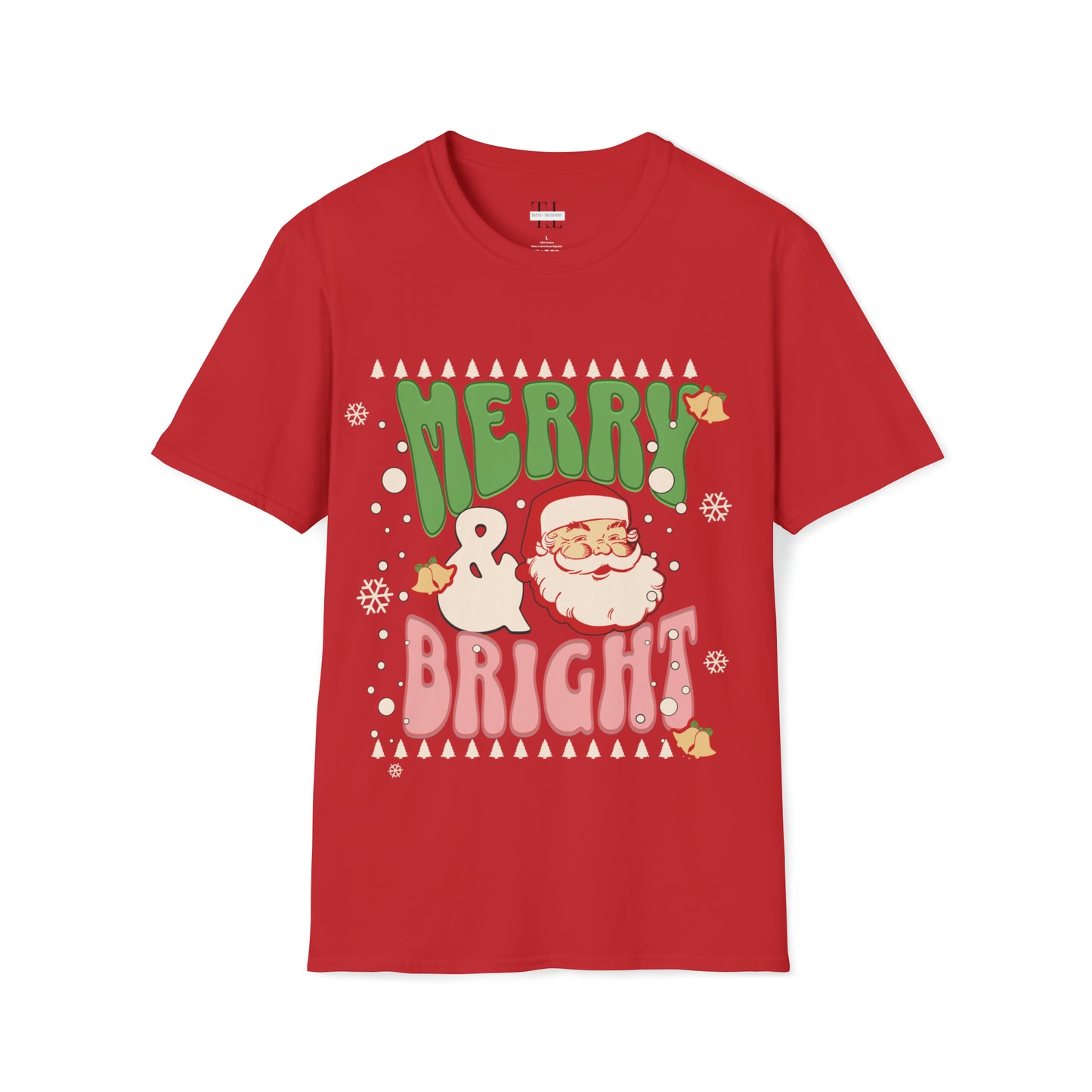 Bright Santa Holiday T Shirt