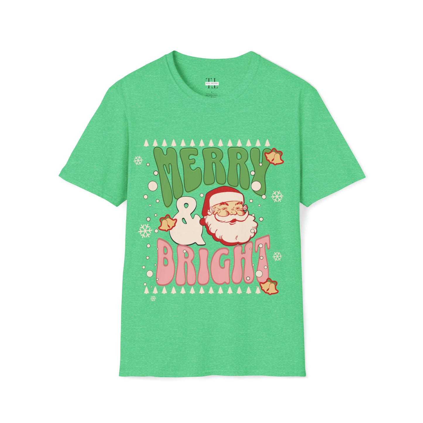 Bright Santa Holiday T Shirt