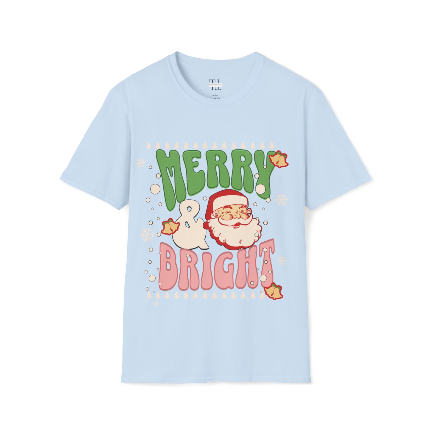 Bright Santa Holiday T Shirt